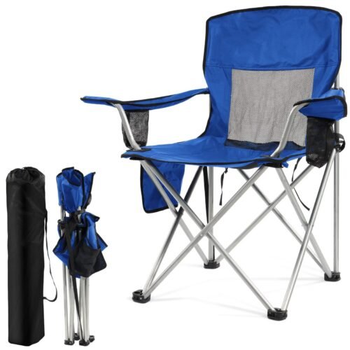 Portable Folding Camping Chair – Blue