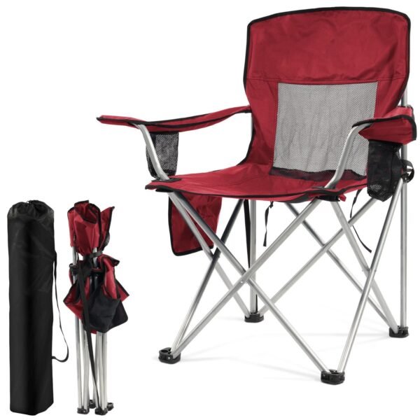 Portable Folding Camping Chair – Red