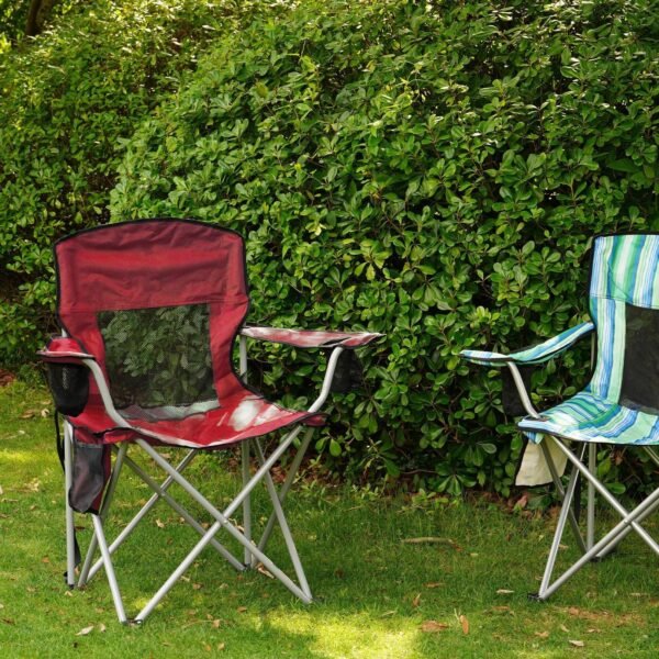 Portable Folding Camping Chair – Red